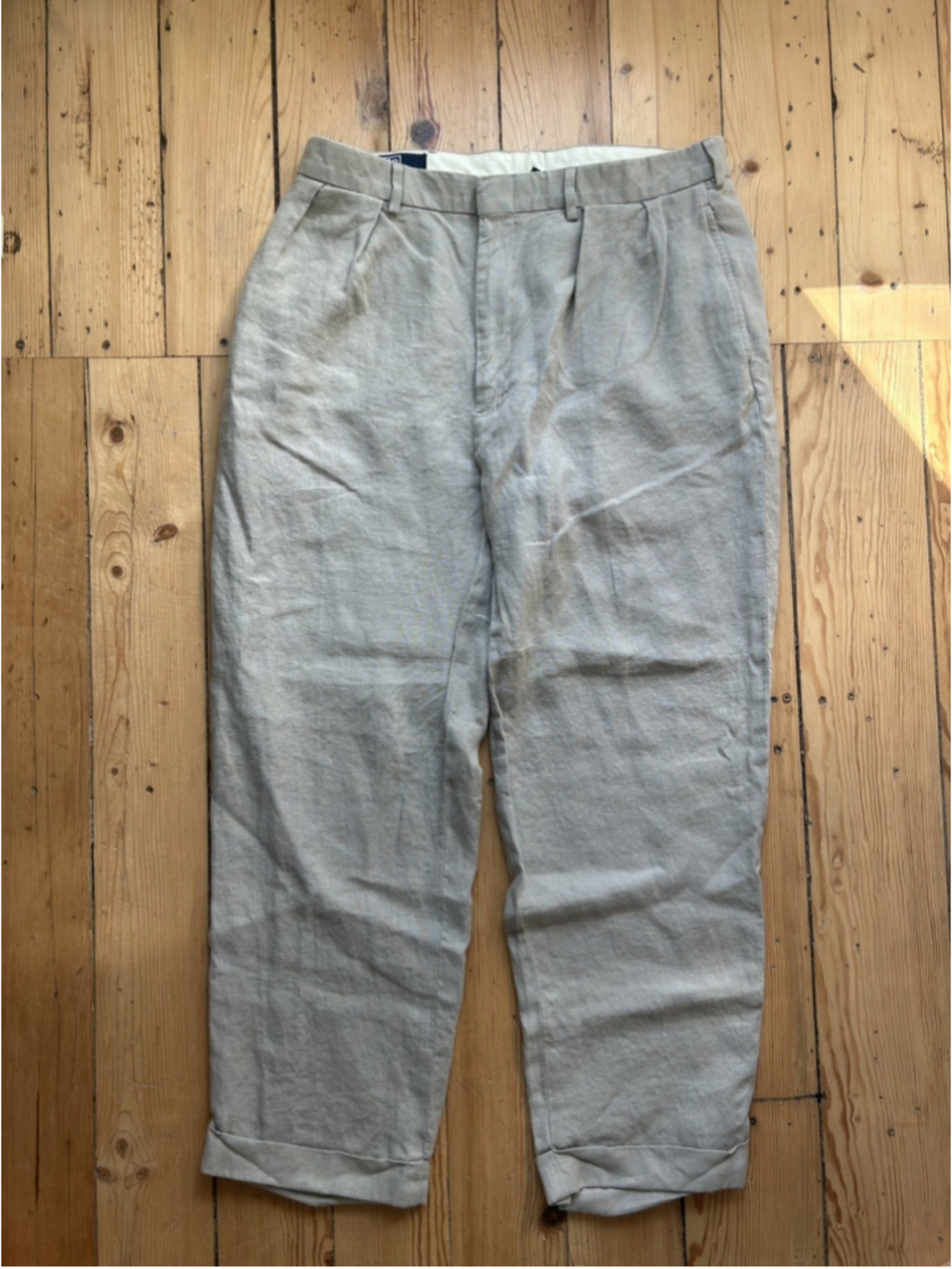 Vintage Polo Ralph Lauren Linen Pants Khaki 36/30